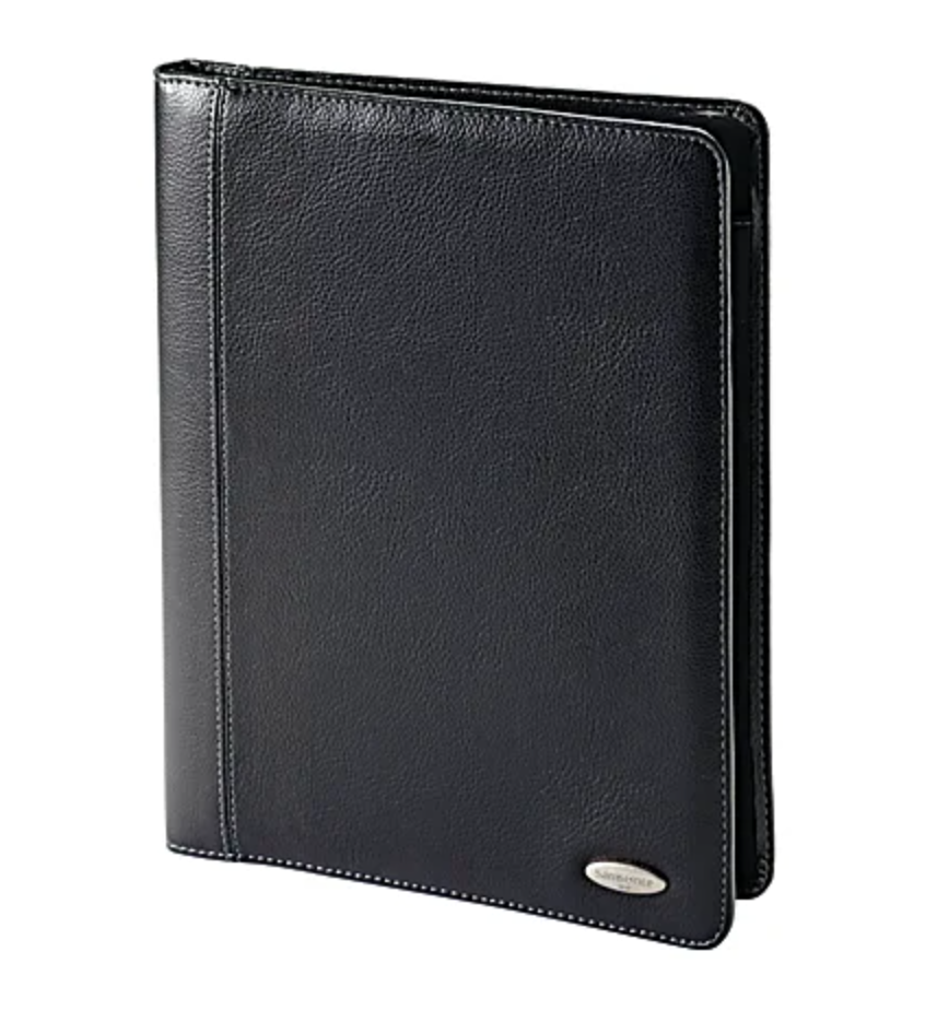 Samsonite® Vinyl Bi-Fold Writing Pad, 12 1/4" x 10" x 1", Black - Image 2